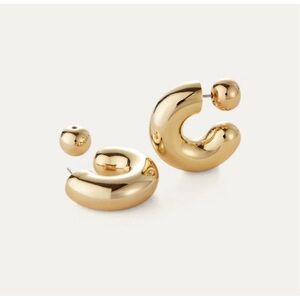 Jenny Bird Gold Sculptural Earrings
